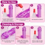 Crystal Condom Sleeve & Side Stimulator for Adults Wellness & Sensuality