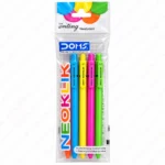 Doms NEOKLIK Ball Pen Neon Body Blue Ink 0.7mm Stationery