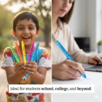 Doms NEOKLIK Ball Pen Neon Body Blue Ink 0.7mm Stationery
