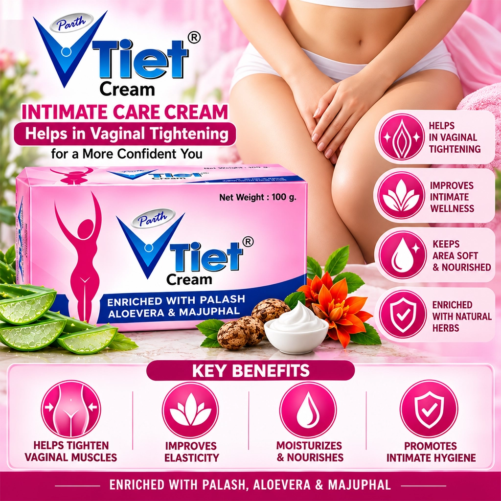 Parth V-Tiet Vaginal Tightening Cream 100g Wellness & Sensuality