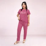 Polyester Lycra Nightwear Co-Ord Set for Women - Smile Clothes