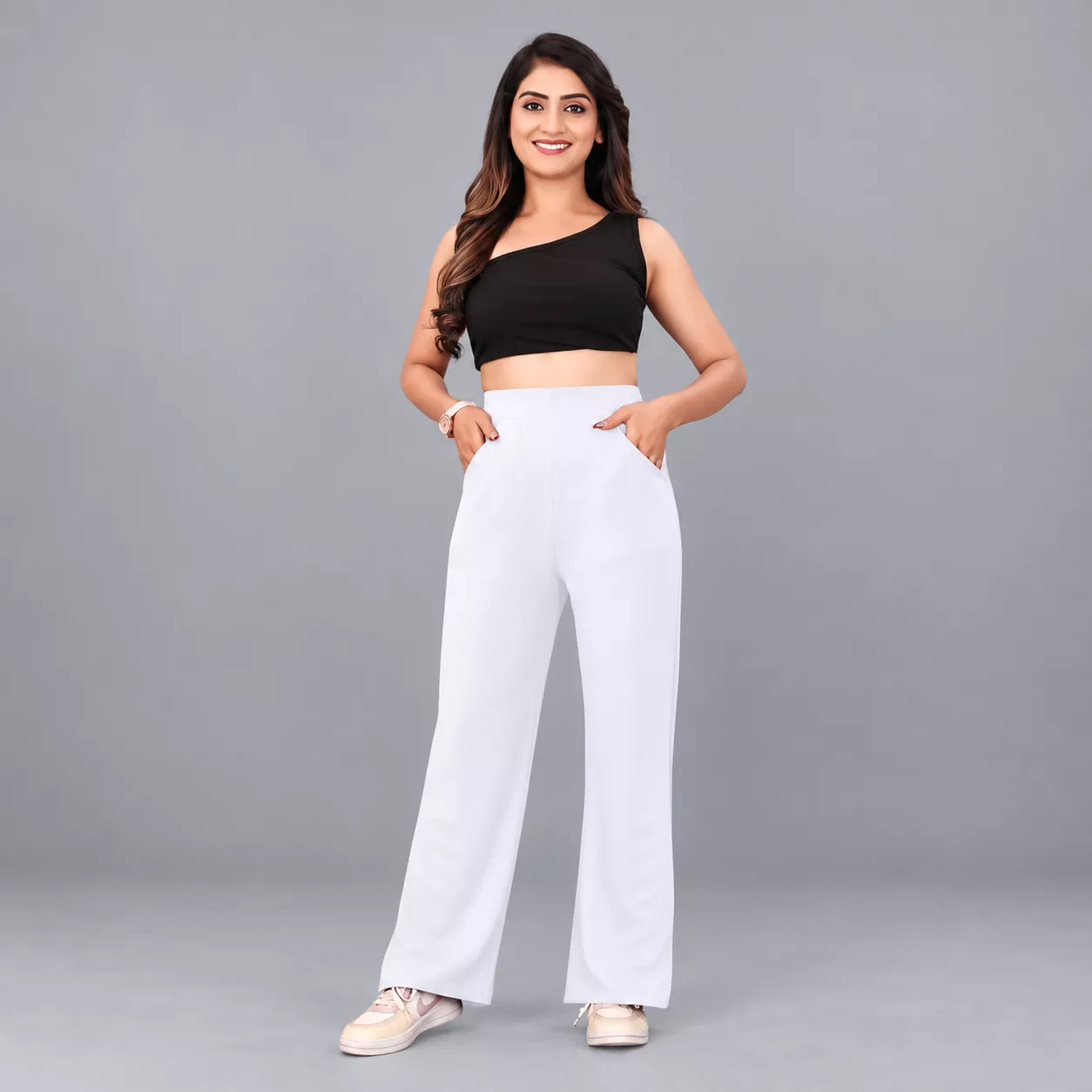 Polyester Lycra Trouser for Women Clothes